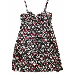 Patagonia Women's Hemp Organic Cotton Sleeveless Strappy Sundress‎ Brown Pink 8